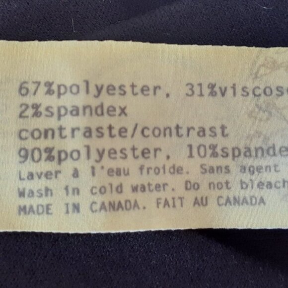 NWT - VOLT DESIGN Black V-Neck Sweater Top w Faux Leather Contrast; Size Small - Picture 6 of 7